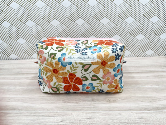 Bright and Cheery Floral Makeup Bag