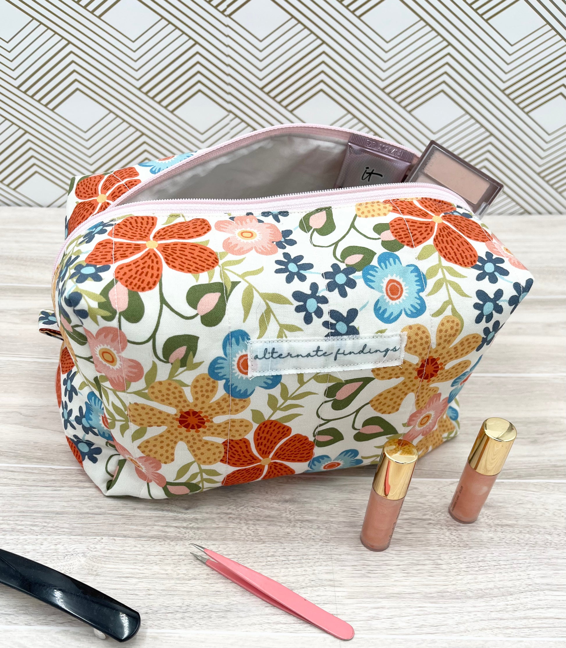 Bright and Cheery Makeup Bag Lifestyle 2